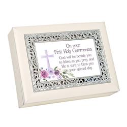 OMB234SI Music Box Ornate 1st Holy Communion