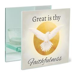 MCHQ70S Tealight Square Great Is Faithfulness