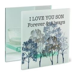MCHQ72 Tealight Square I Love You Son Forever &