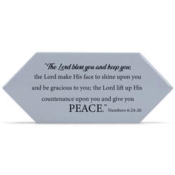 TLPT18SGY Tabletop Tile Num.6:24-26 Lord Bless You