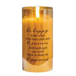 PGC-06-38GD LED Candle Be Happy With What 6in Gold