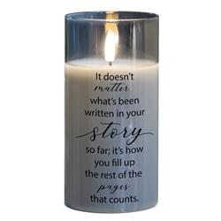 PGC-06-41GY LED Candle It Does Not Matter 6in Grey
