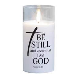 PGC-06-45SWH LED Candle Be Still & Ps.46:10 6in White