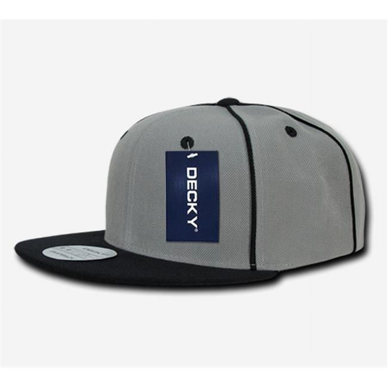 1078-BLK Piped Crown Snapbacks, Black