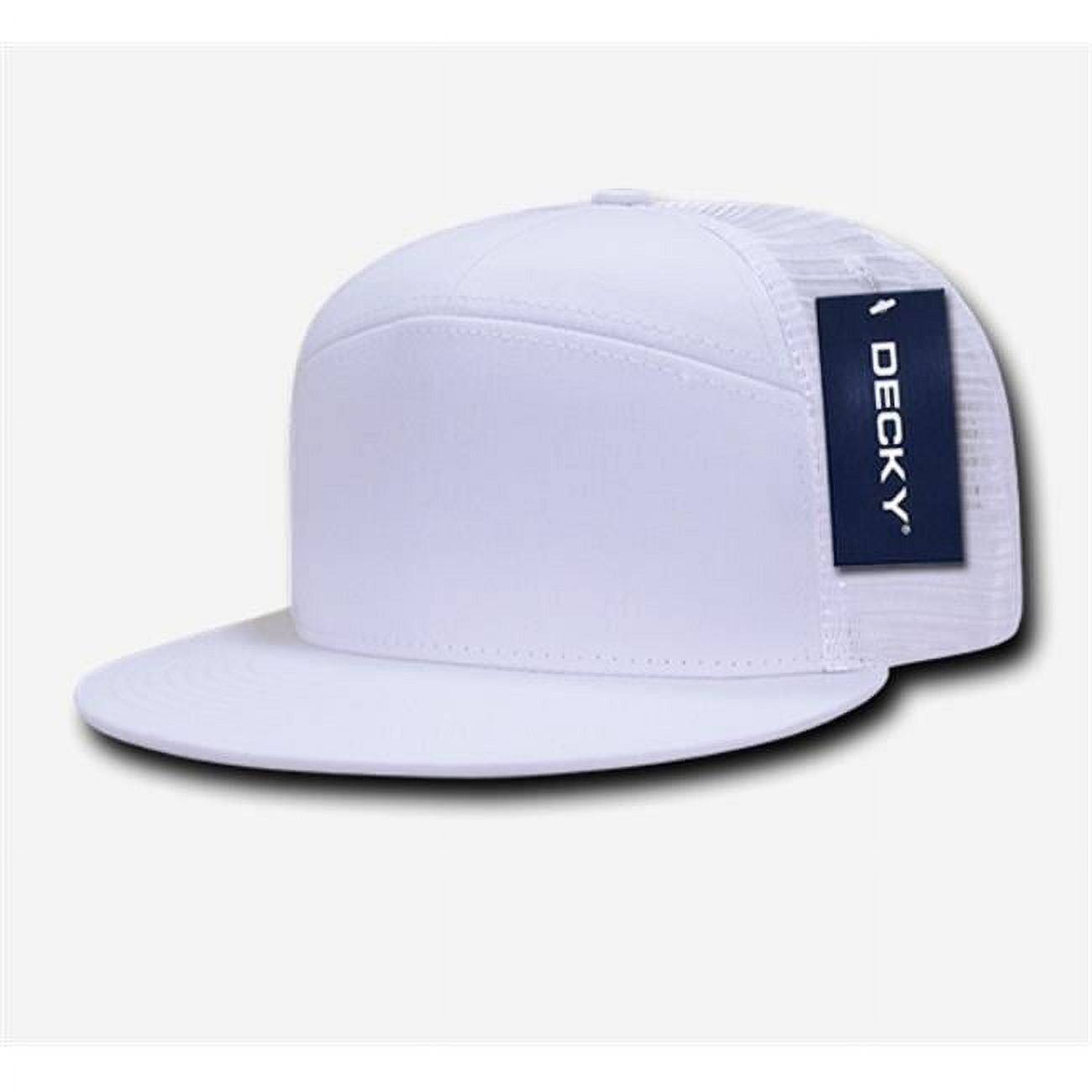7 Panel Trucker Caps - White