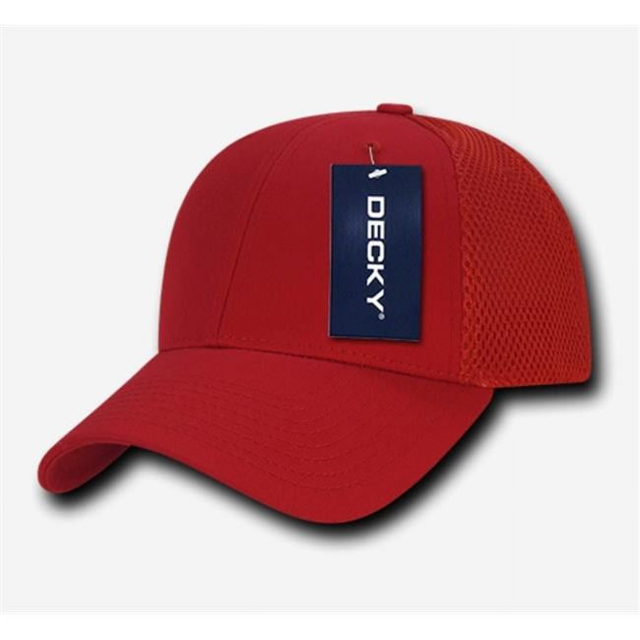 204-REDRED Low Crown Air Mesh Baseball Cap, Red & Red