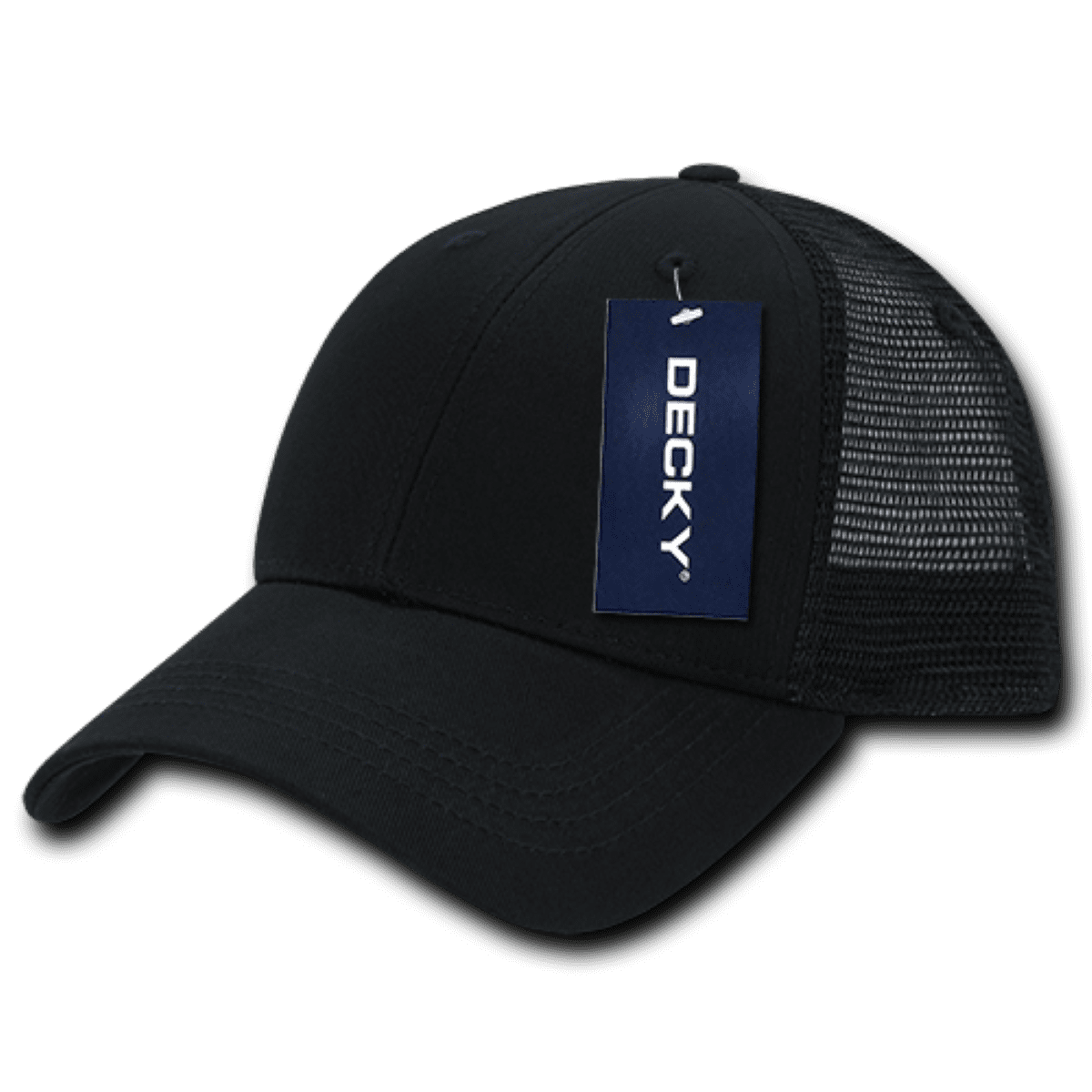 214-BLKBLK Low Crown Mesh Golf Cap, Black & Baclk