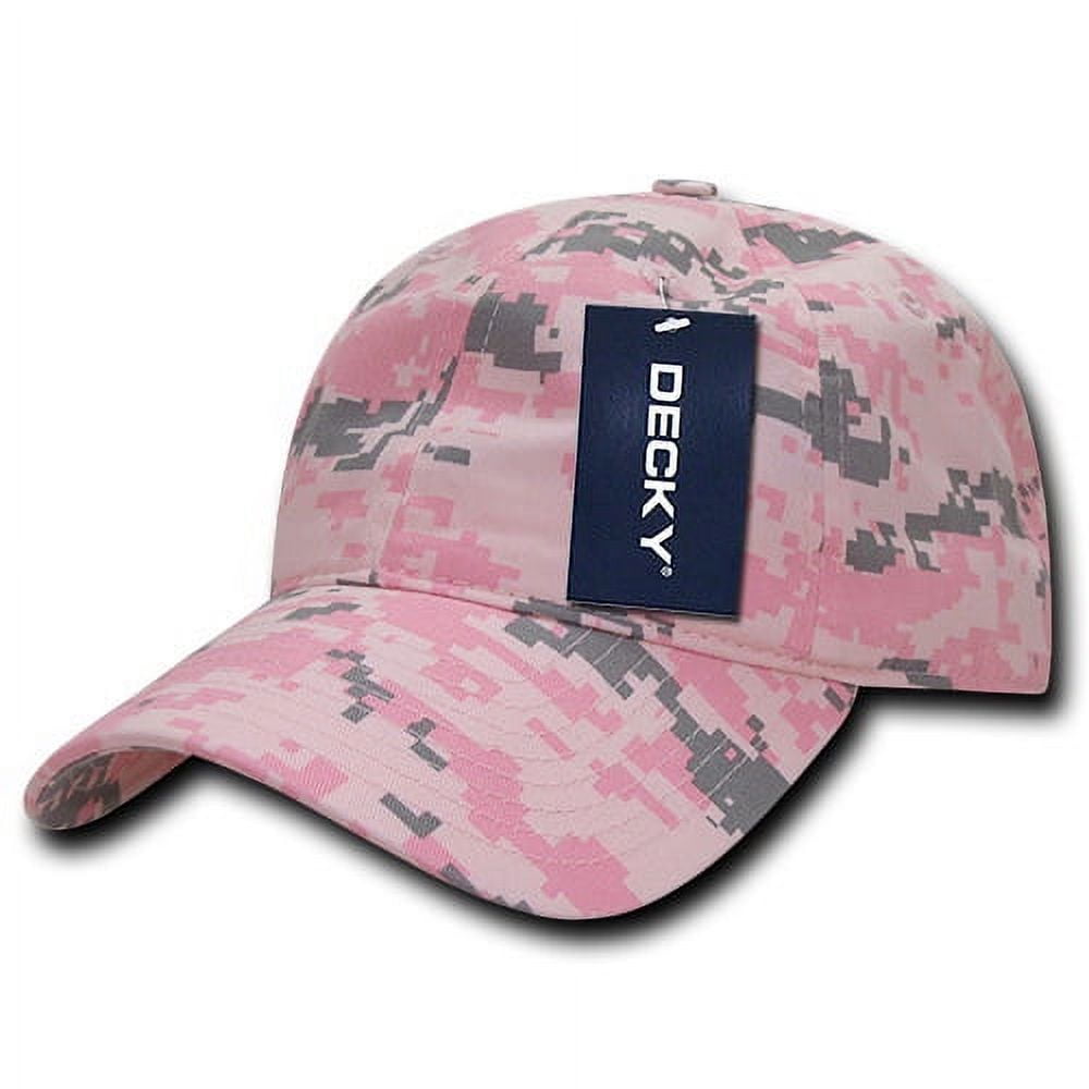 Relaxed Cotton Camo Caps, Pinked