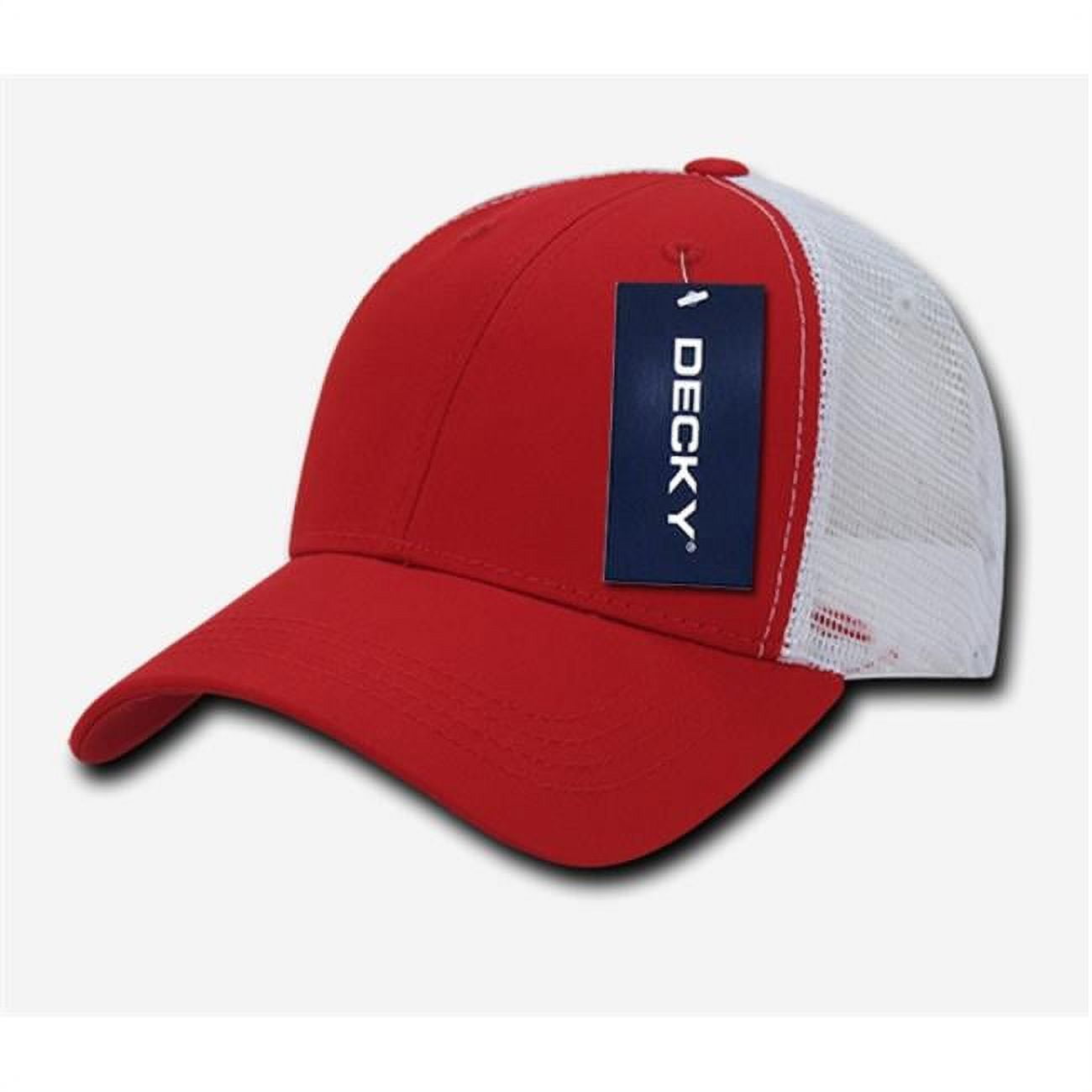 214-REDWHT Low Crown Mesh Golf Cap - Red , White
