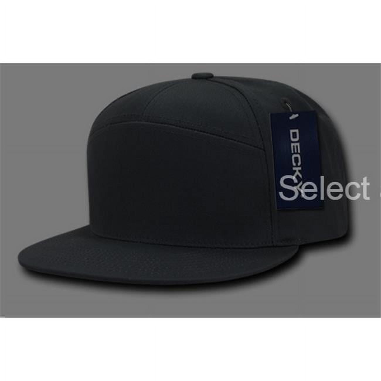 1098-CHA 7 Panel Cotton Snapbacks - Charcoal