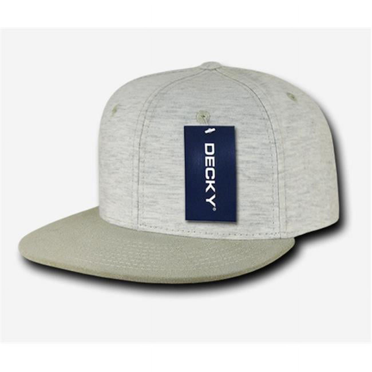 1131-CRM Heather Jersey Knit Snapbacks - Cream