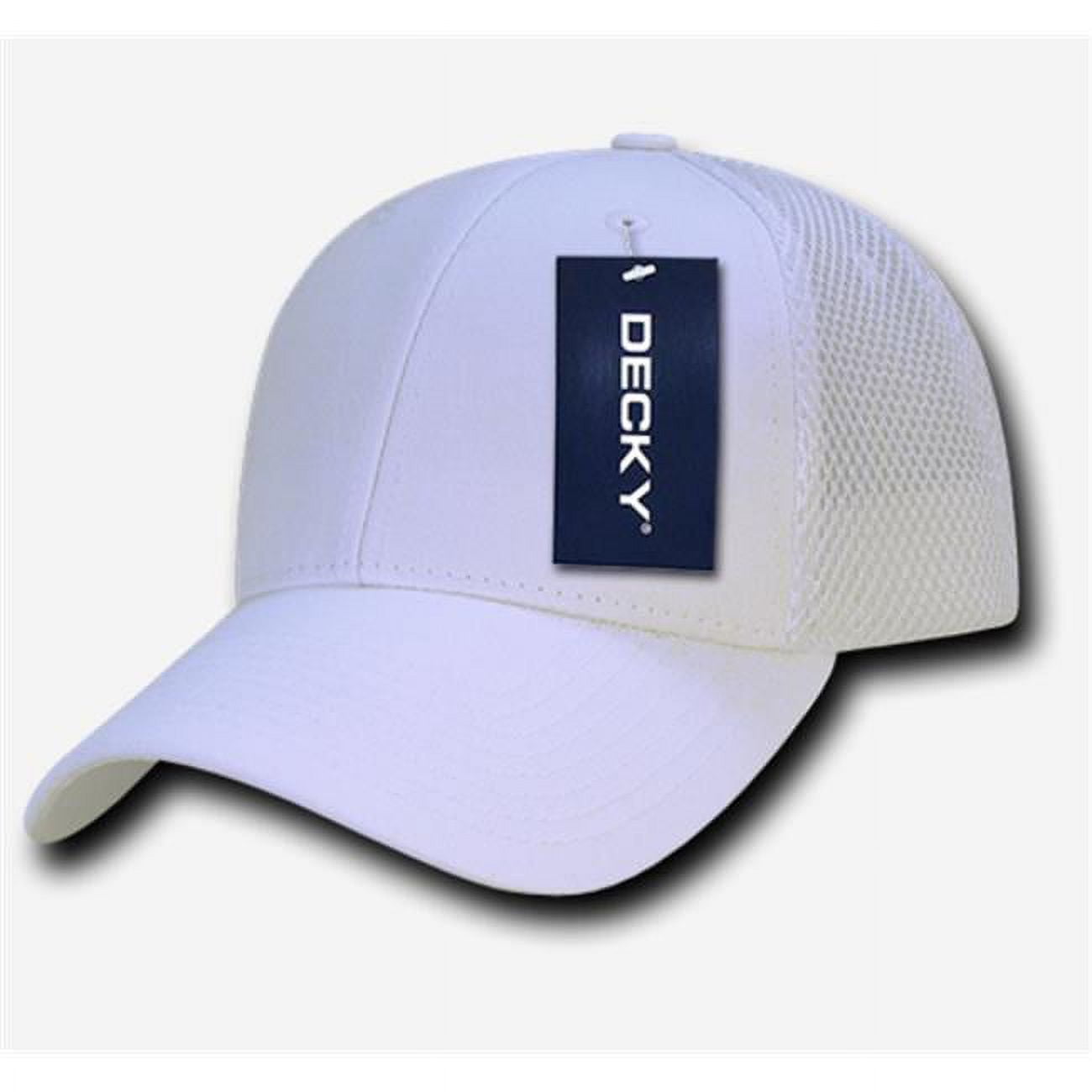 204-WHTWHT Low Crown Air Mesh Baseball Cap - White