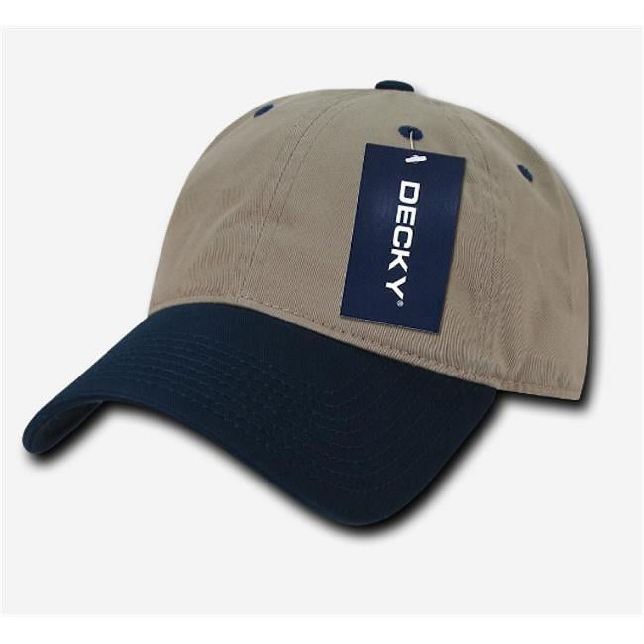 205-KHANVY Relaxed Washed Cotton Caps - Khaki,Navy