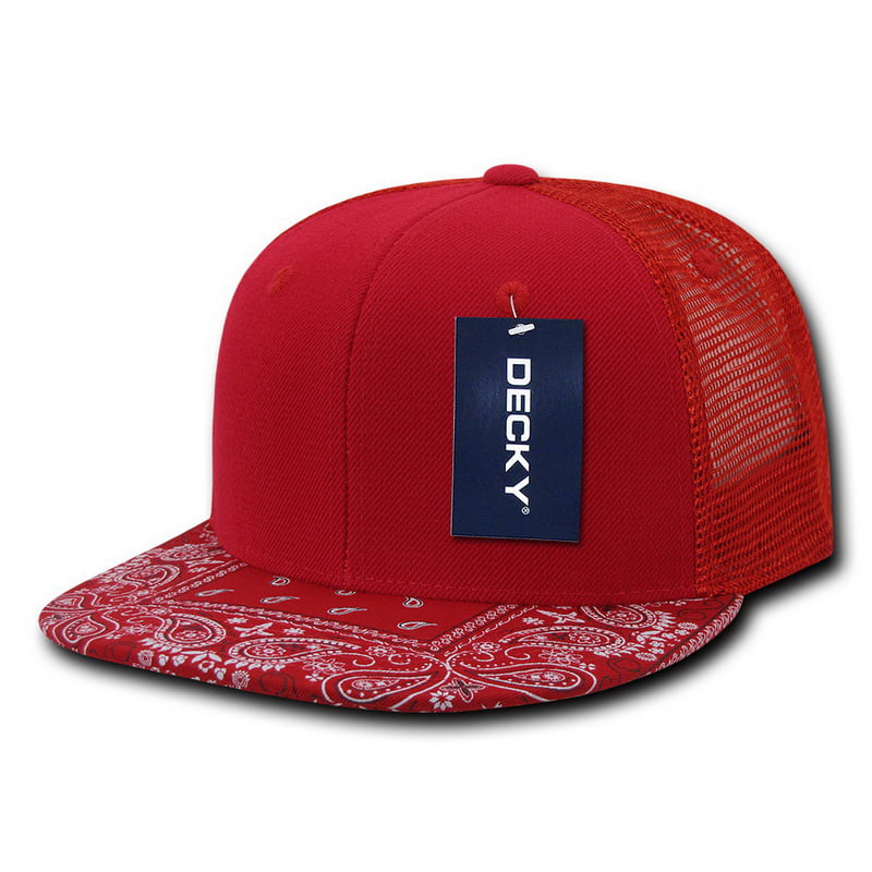 Bandanna Trucker Caps - Red