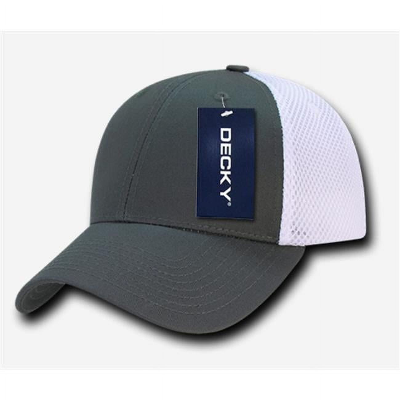 204-CHAWHT Low Crown Air Mesh Baseball Cap - Charcoal,White