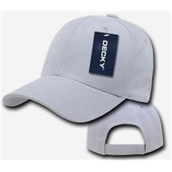 Brushed Cotton Baseball Caps - Grey