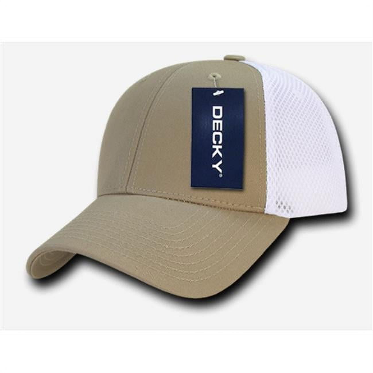 204-KHAWHT Low Crown Air Mesh Baseball Cap - Khaki,White