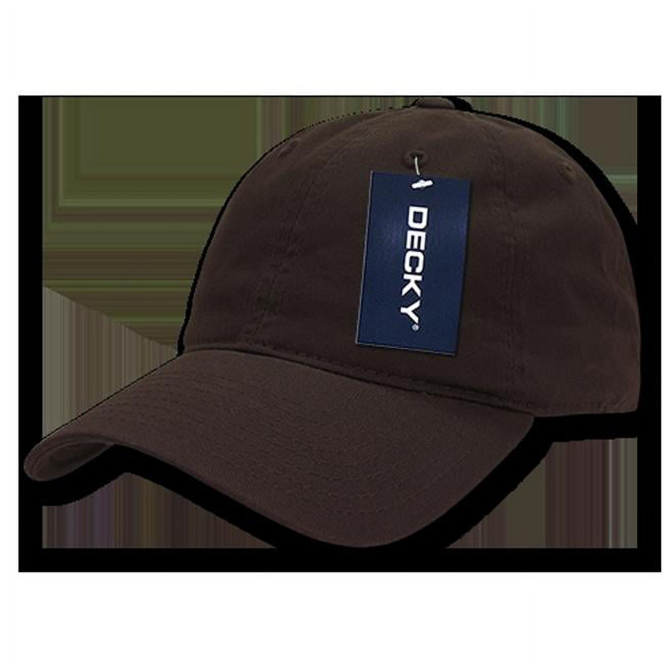205-BROWN Relaxed Washed Cotton Caps, Brown
