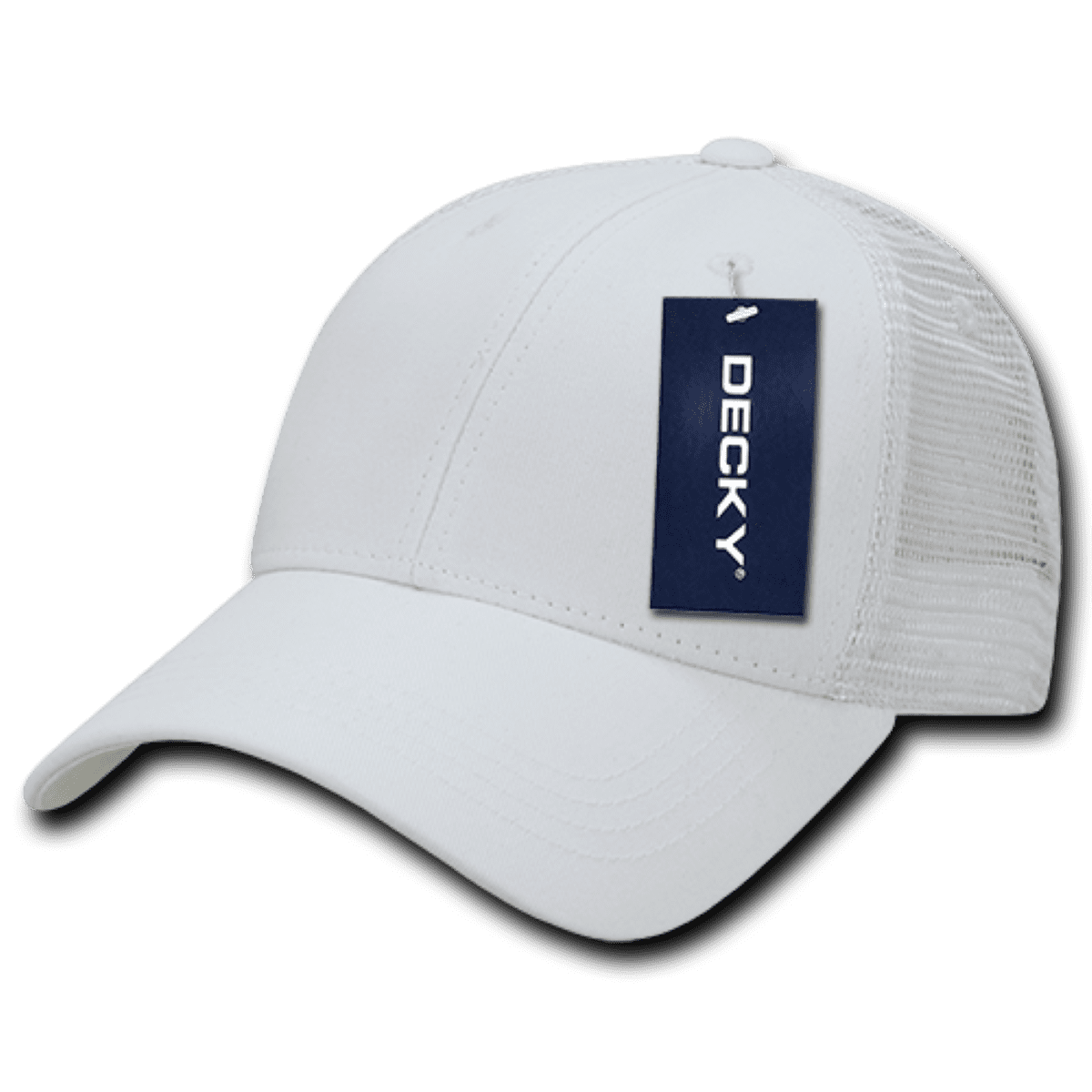 214-WHTWHT Low Crown Mesh Golf Cap, White