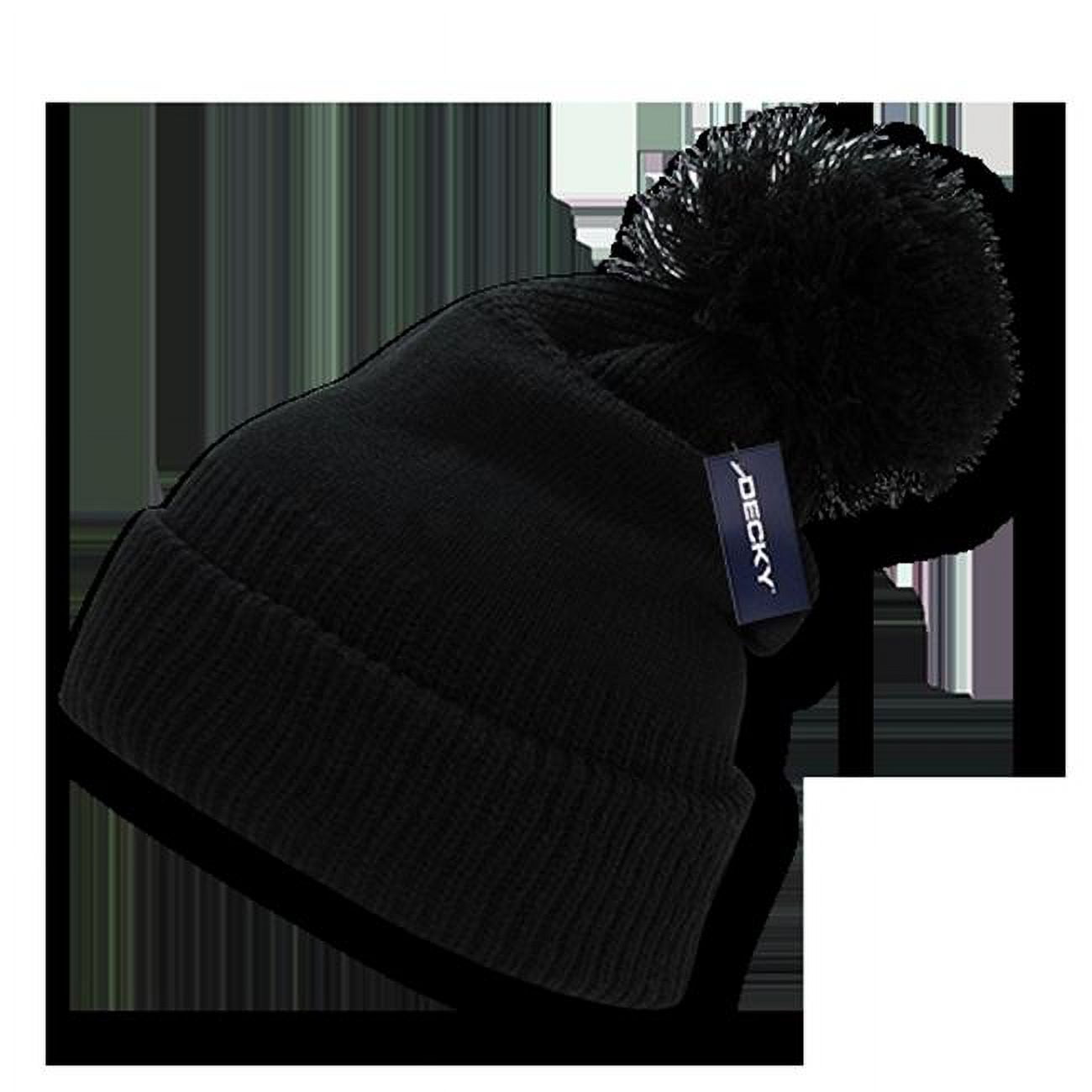 Giant Pom Beanies, Black