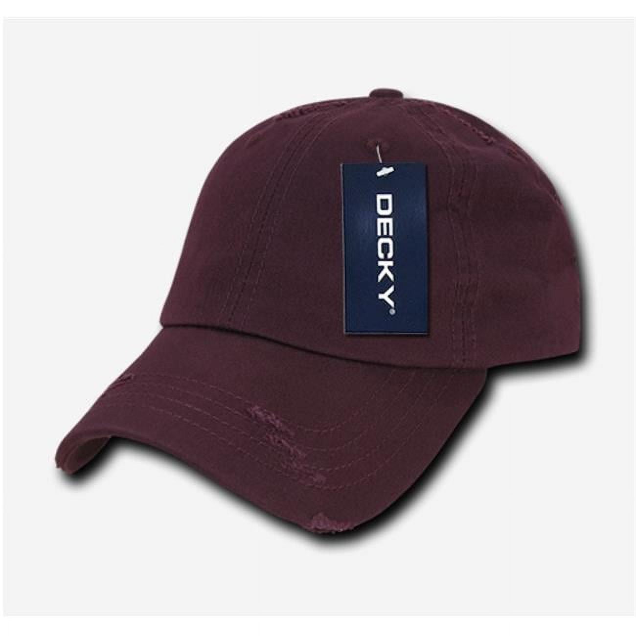 959-MAROON Vintage Frayed Polo Cap - Maroon