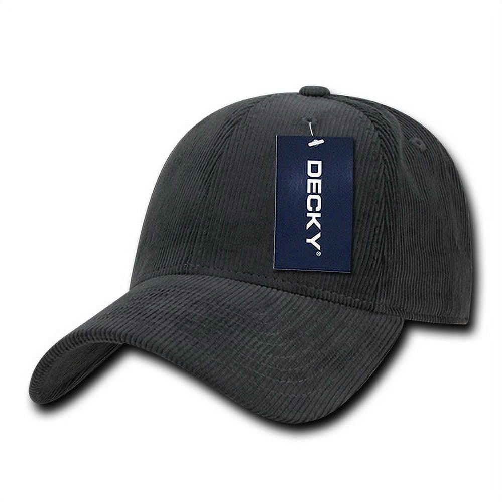 231-CHA Low Structured Corduroy Cap - Charcoal