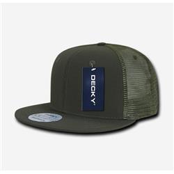 241-OD Ripstop Flat Bill Trucker Cap - Olive Drab