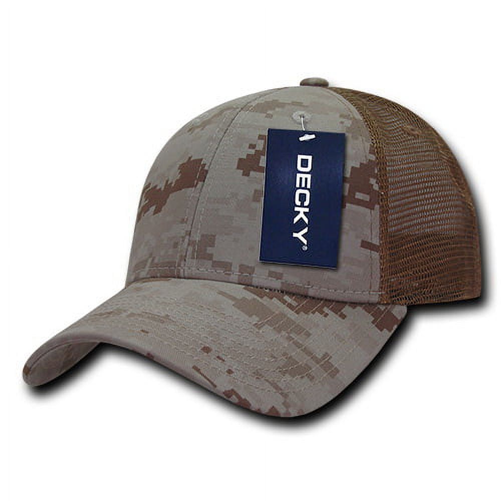 218-DES Structured Camo Trucker Caps - Desert