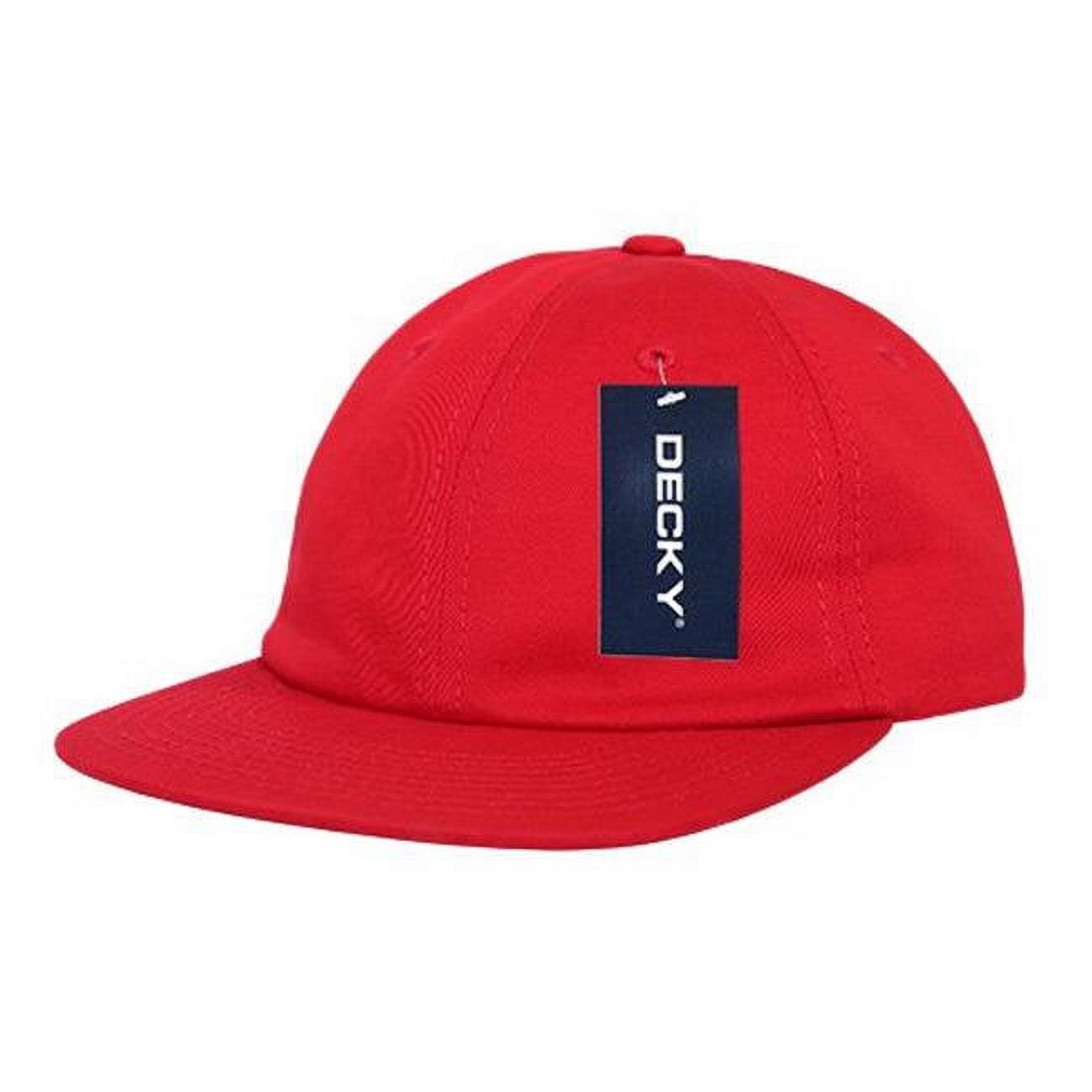 Relaxed Flat Bill Cotton Cap - Red
