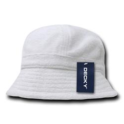 Terry Bucket Hats, White