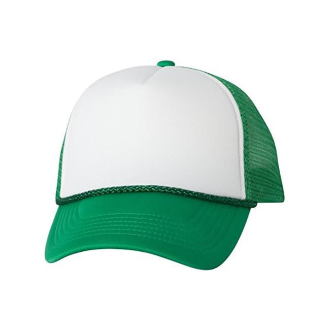 1040 - KEL Panel Cot Trucker Caps, Kelly