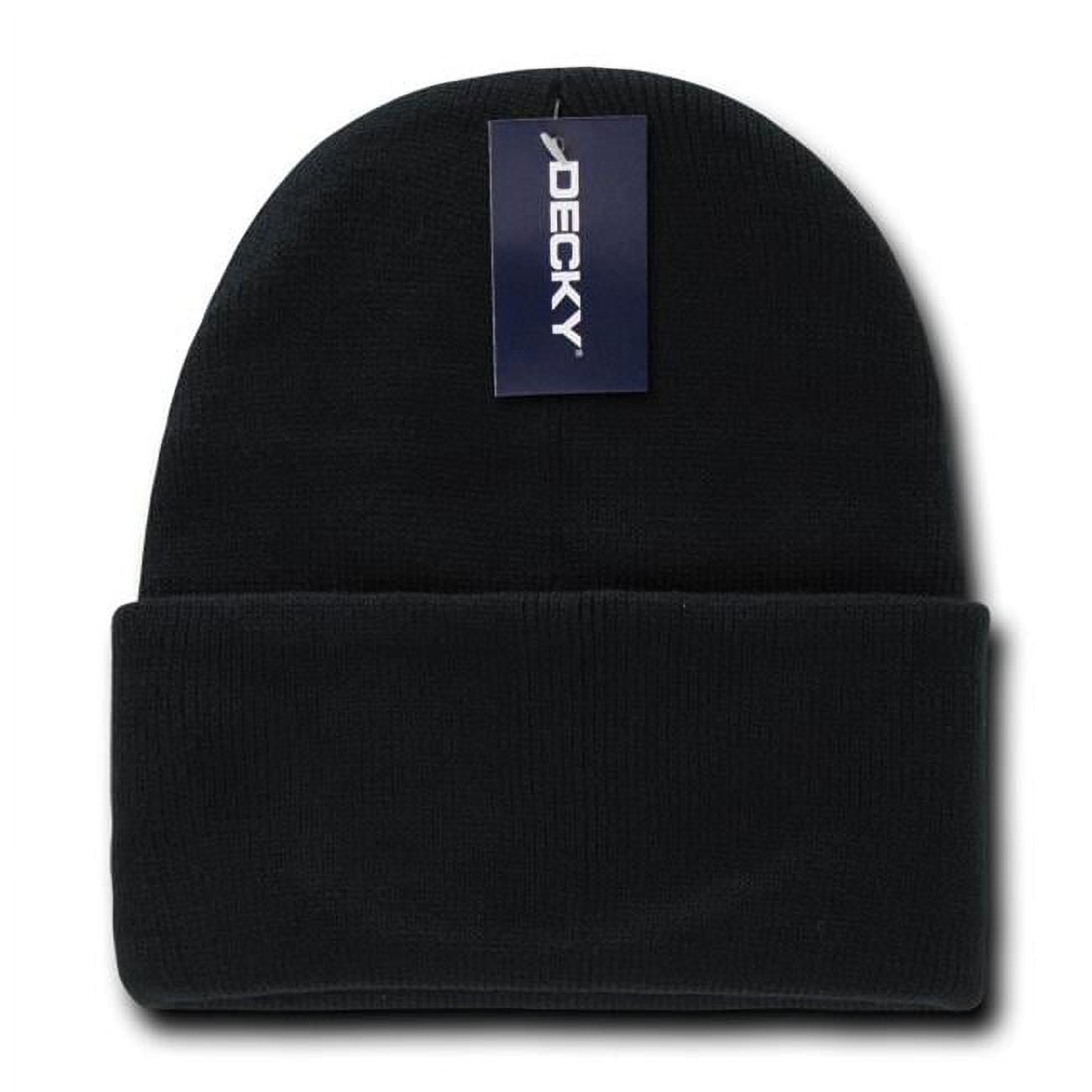 Decky Beanies  Acrylic Long Beanies Valpak - Black