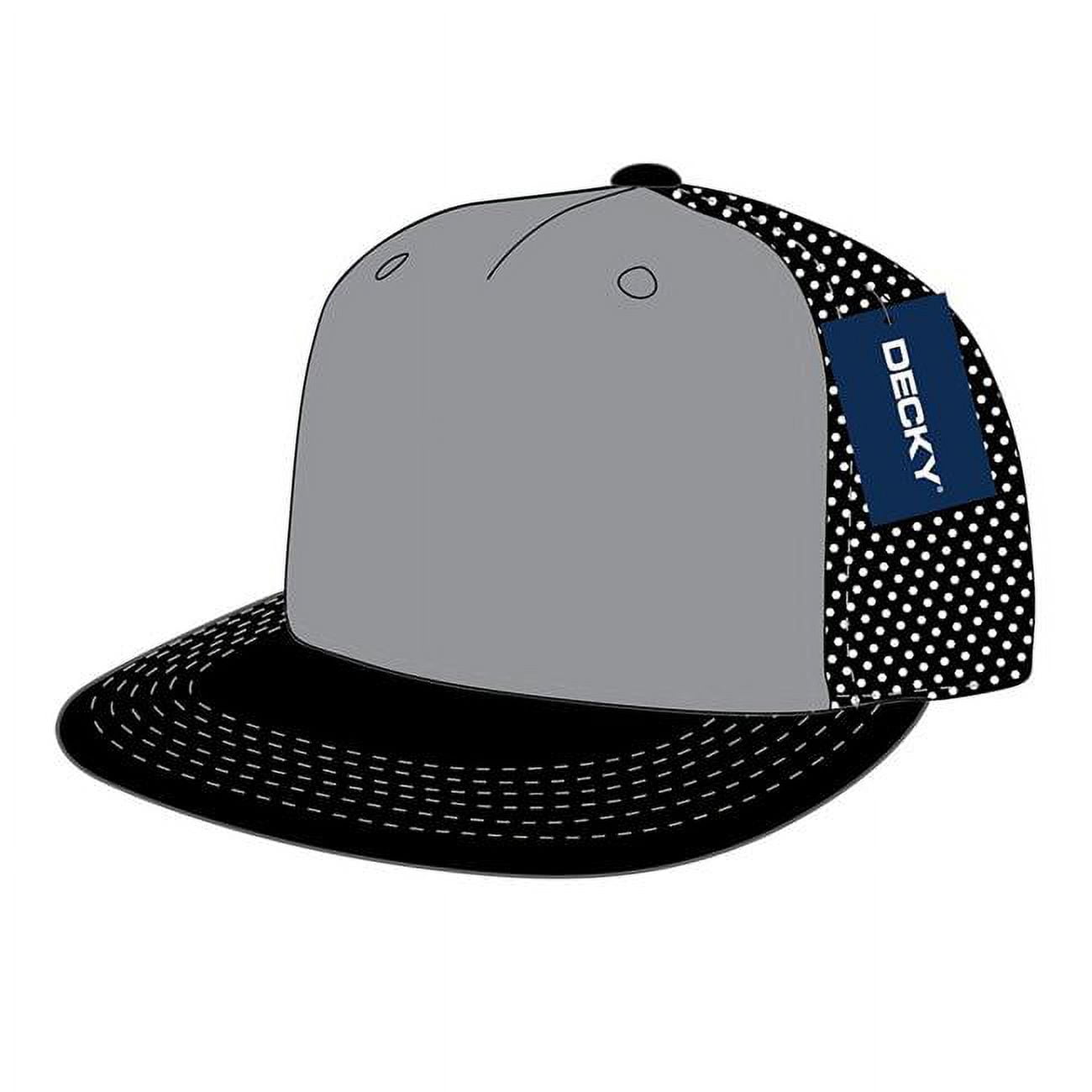 Heavy Duty Flat Bill Trucker Cap - Grey & Black