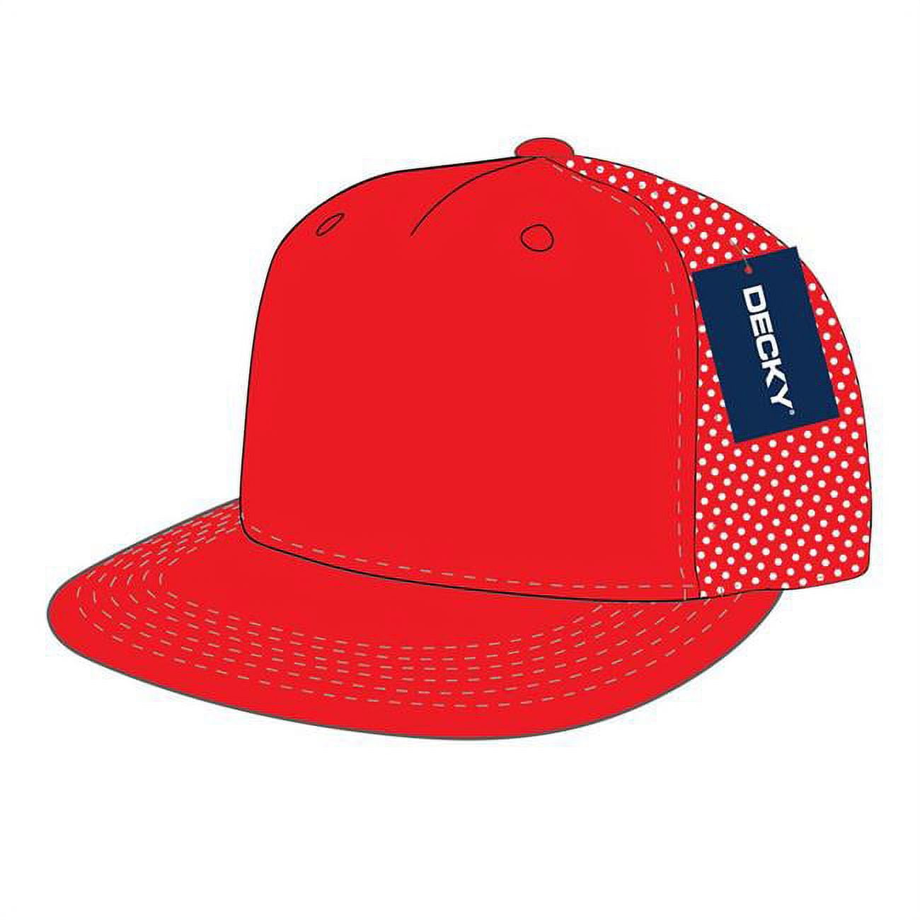 Heavy Duty Flat Bill Trucker Cap - Red
