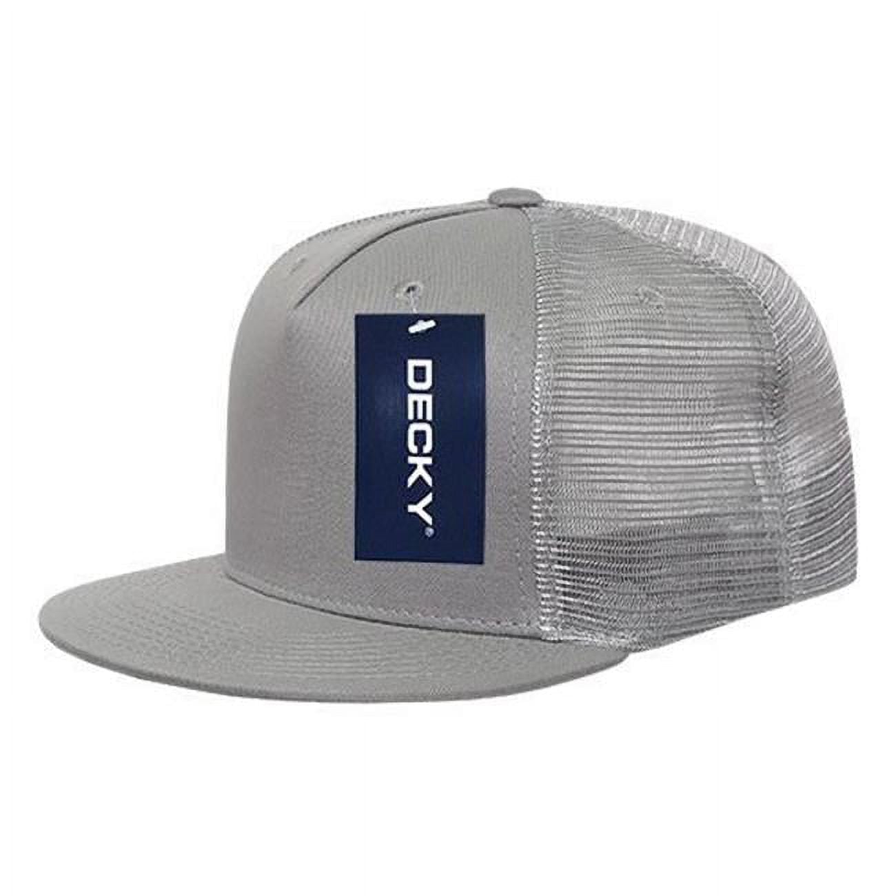 1040-WHT-GRY Classic 5 Panel Trucker Cap - White & Grey