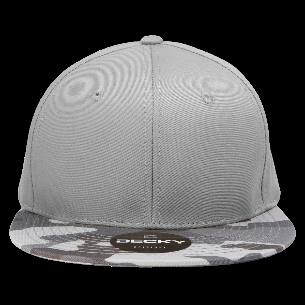 1047-URB-GR-GR 6 Panel High Profile Structured Camo Snapback - Urban & Gray