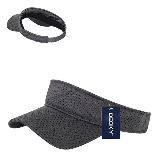 3014-DGY 3 Panel Mesh Jersey Curved Visor - Dark Gray