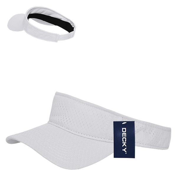 3014-WHT 3 Panel Mesh Jersey Curved Visor - White