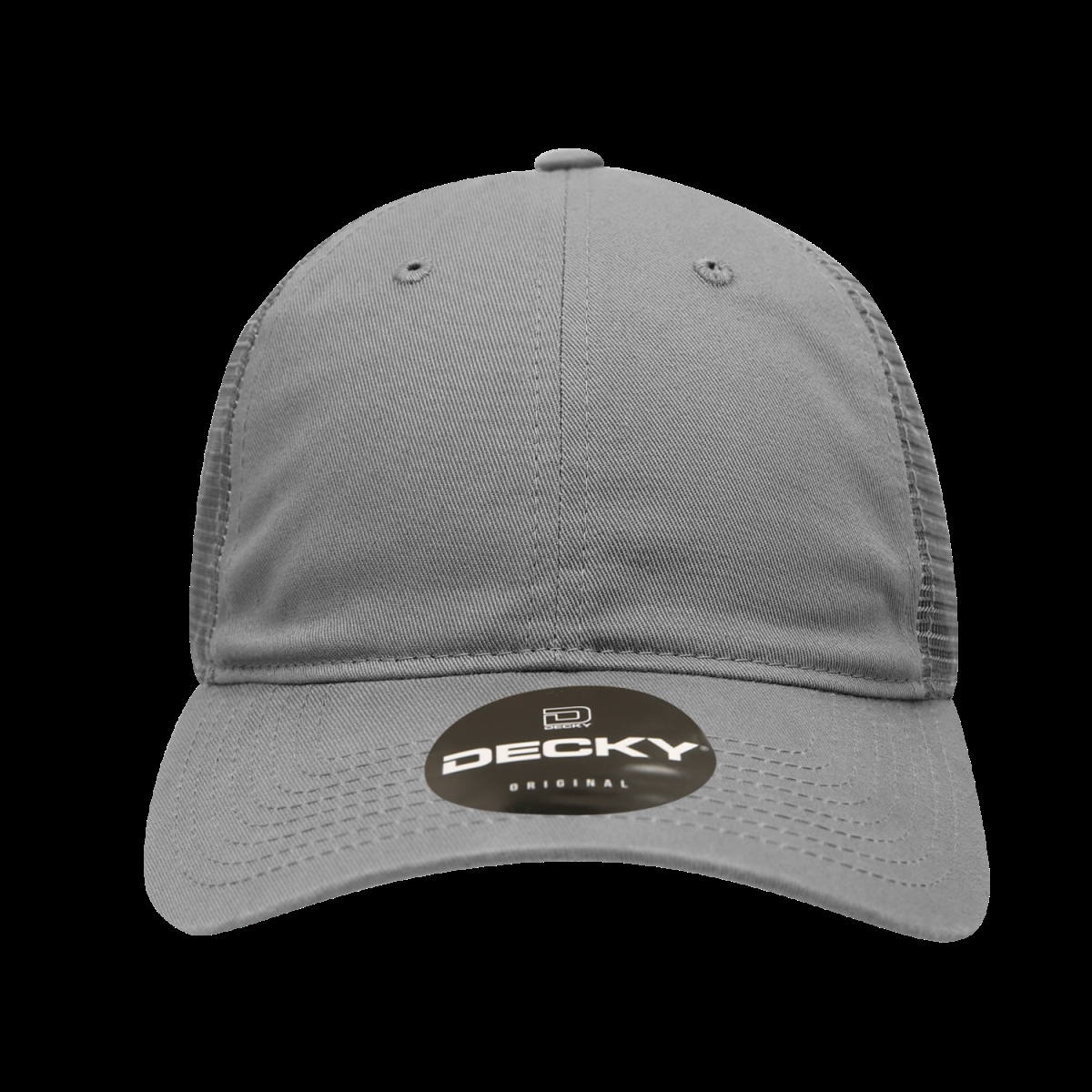 120-CHA 6 Panel Low Profile Relaxed Cotton Trucker - Charcoal