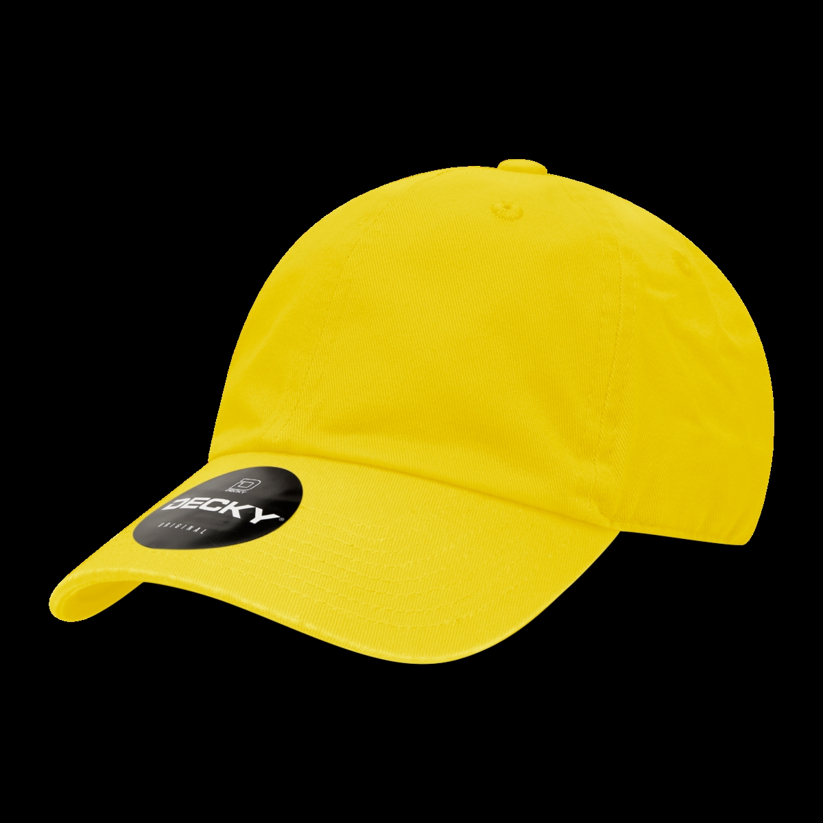 205-YELLOW 6 Panel Low Profile Relaxed Cotton Dad Hat - Yellow