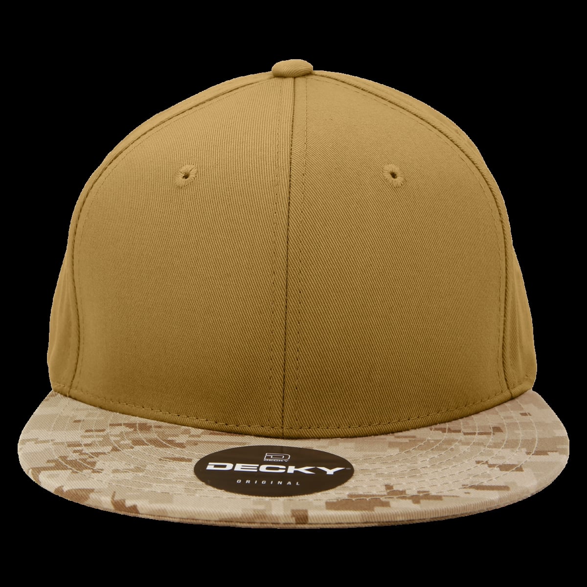 1047-DES-CY-CY 6 Panel High Profile Structured Camo Snapback - Desert & Coyote
