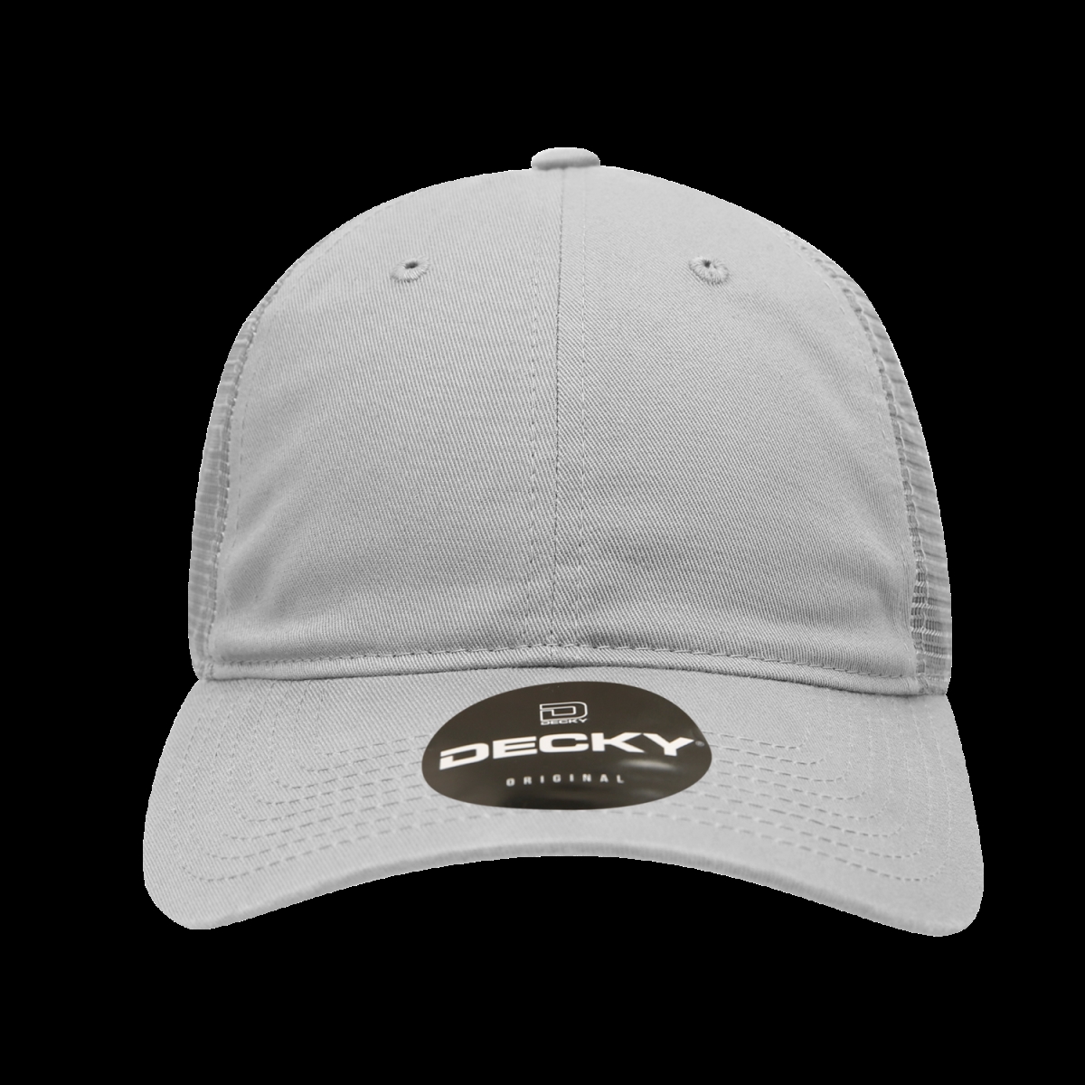 120-GRY 6 Panel Low Profile Relaxed Cotton Trucker - Gray