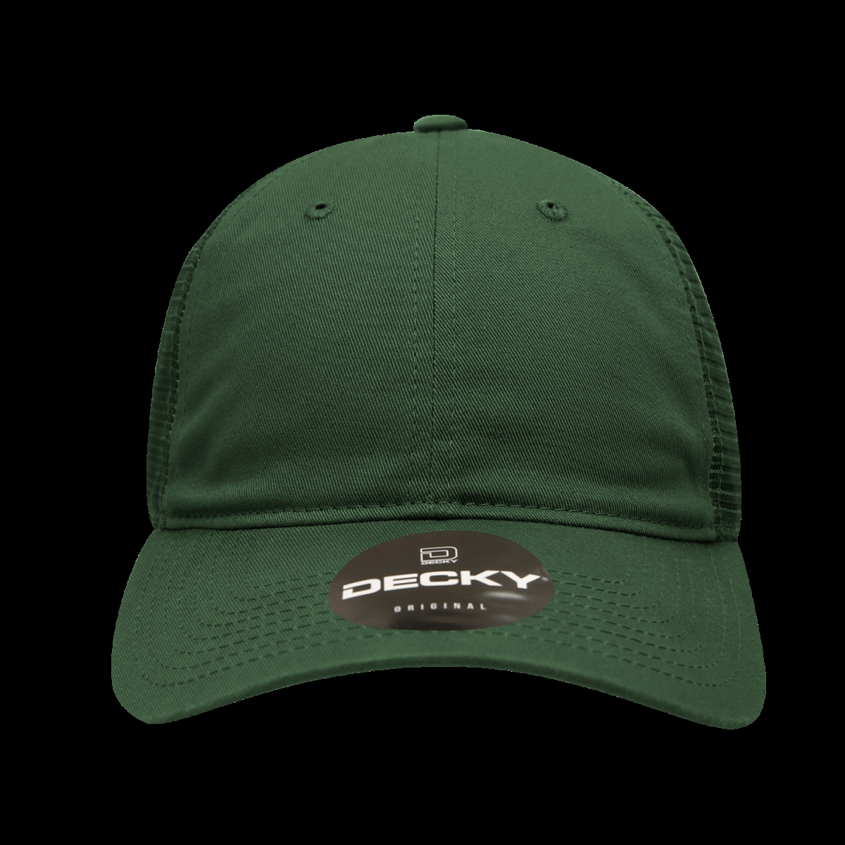 120-HUNTER 6 Panel Low Profile Relaxed Cotton Trucker - Hunter Green
