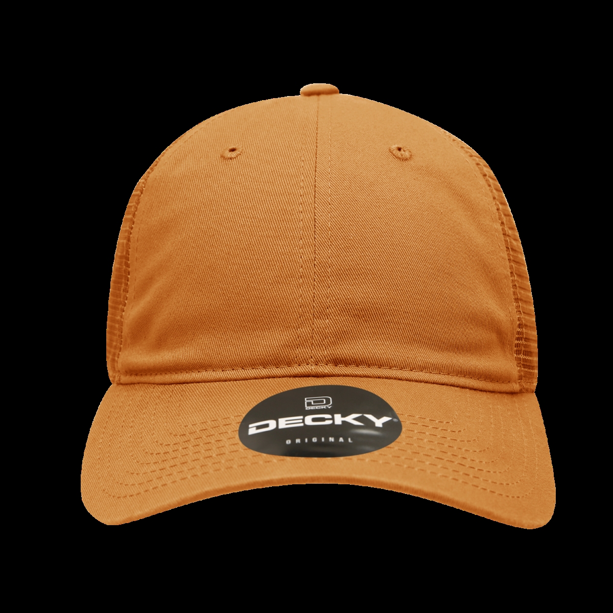 120-BURNT-OR 6 Panel Low Profile Relaxed Cotton Trucker - Burnt Orange