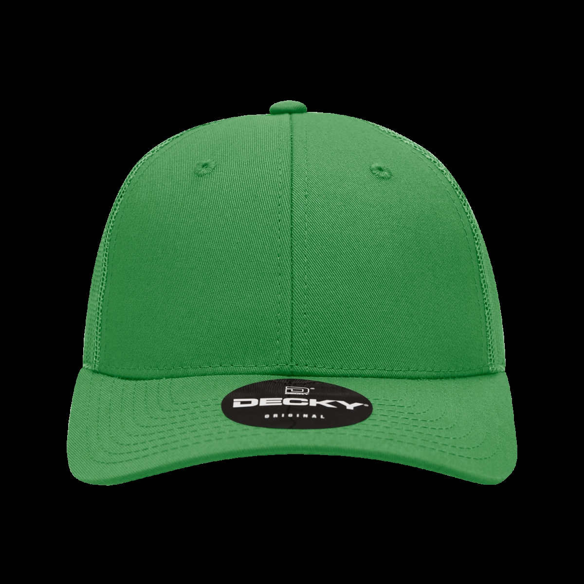 214-KELKEL 6 Panel Low Profile Structured Cotton Trucker - Kelly Green