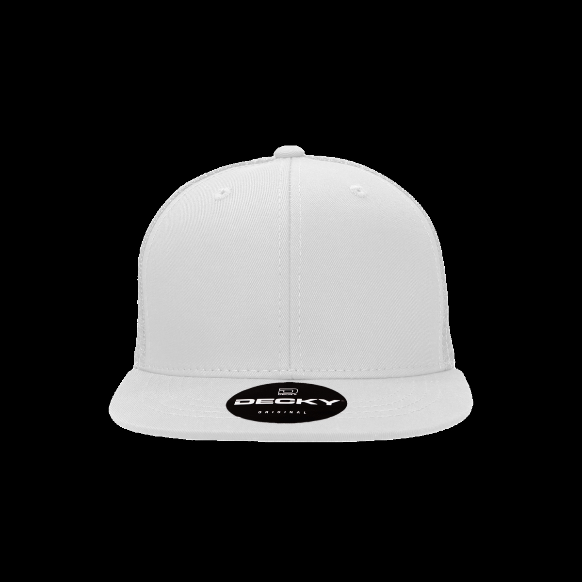 5010-WHT Youth 6 Panel High Profile Structured Cotton Trucker - White