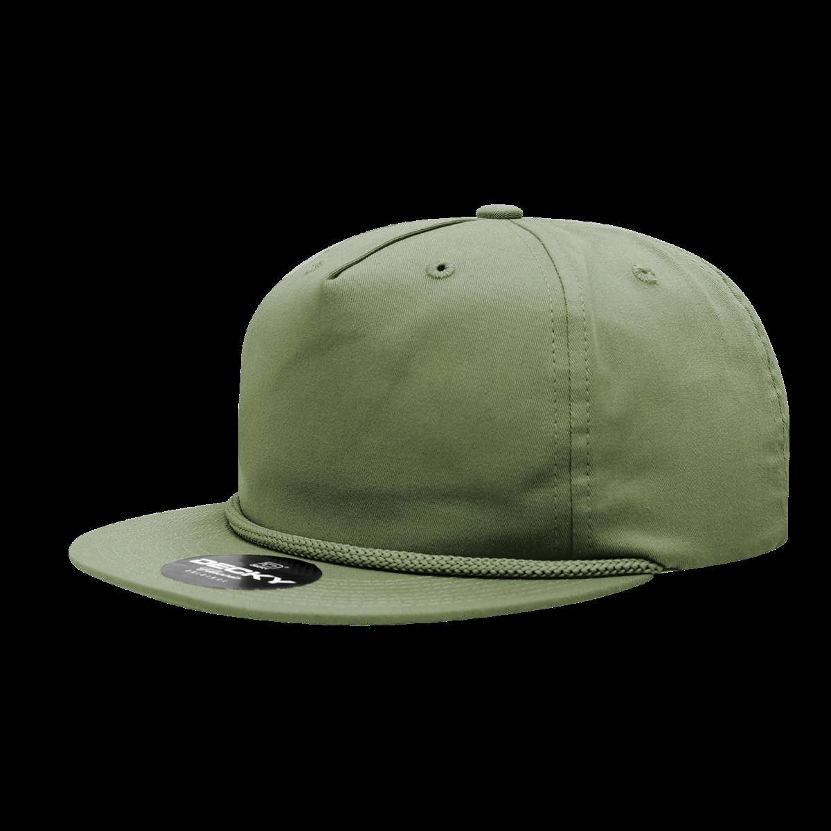 6042-1LOD 5 Panel High Profile Relaxed Cotton Blend Rope Hat, Loden