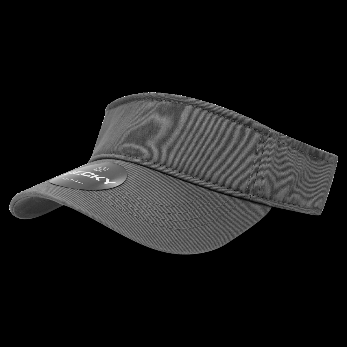 962-CHARCOAL 3 Panel Polo Curved Visor - Charcoal