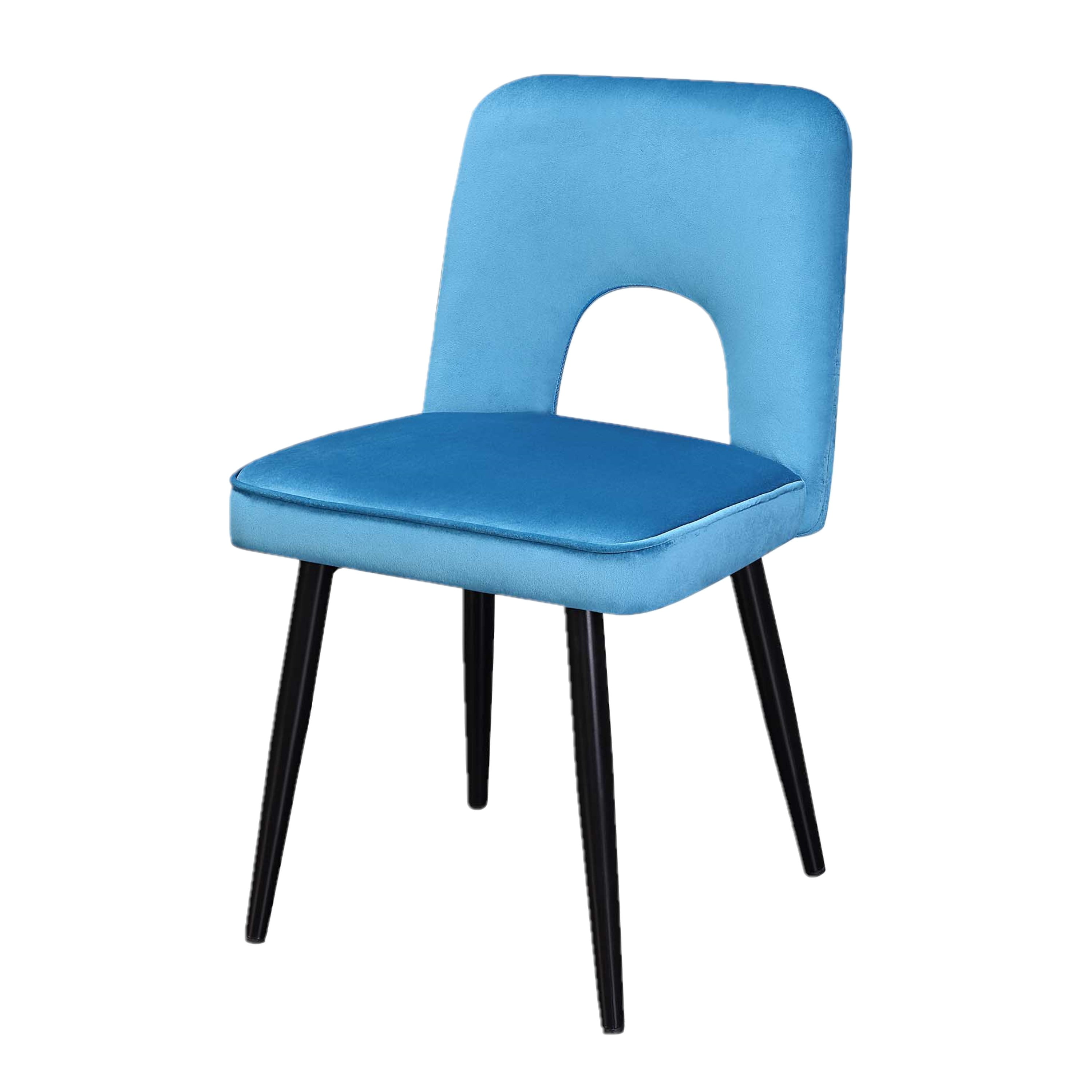 Picture of 4D Concepts 250537 Nancy Chair&#44; Teal Velvet & Black Legs - 2 Piece