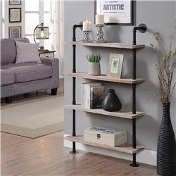 Picture of 4D Concepts 623340 Claremont 4 Shelf Piping Unit&#44; Black & White - Hang & Floor